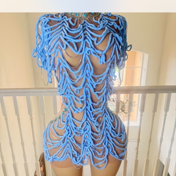 Blue Rope-Style Dress - Picture 1 of 2